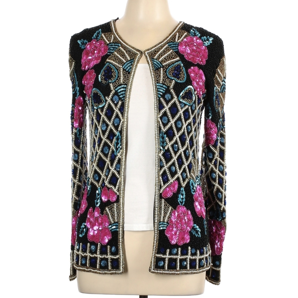 NWT Beautiful Beaded Jacket Large